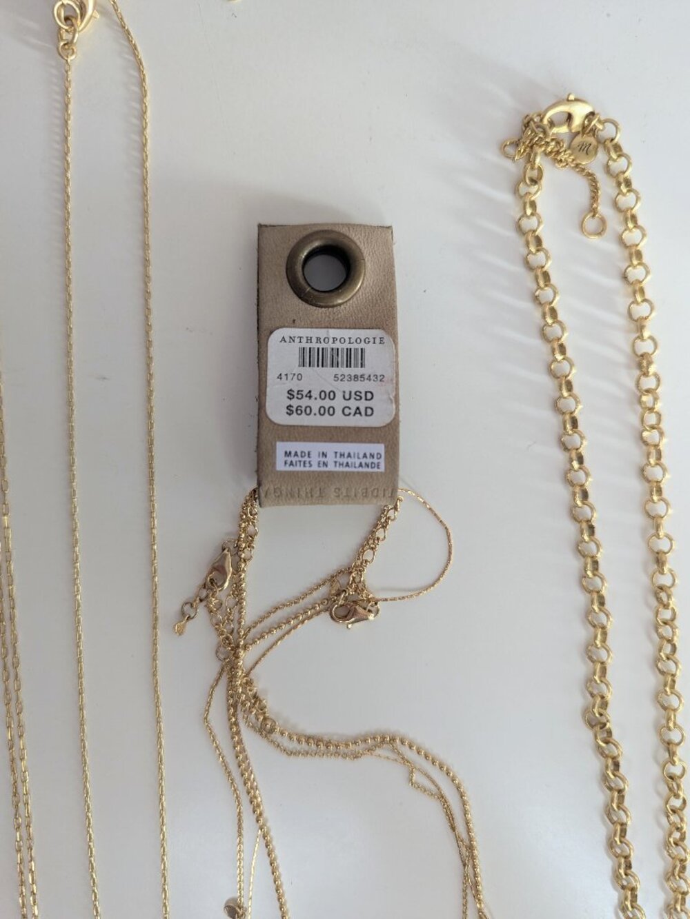 Madewell & Anthropologie Curated Gold Jewelry Bundle Layered Chains Rings - Picture 7 of 13